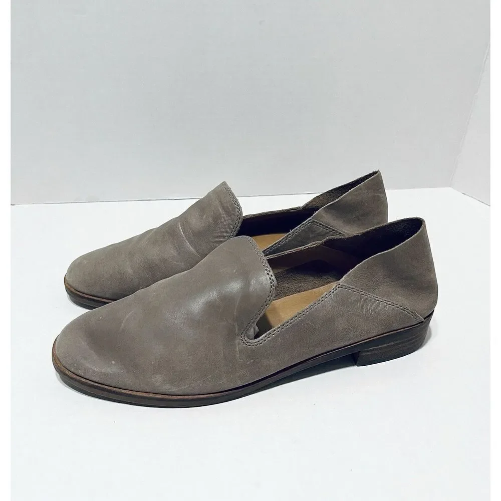 Lucky Brand Cahill Brown‎ Leather Slip On Loafers Womens Size 8